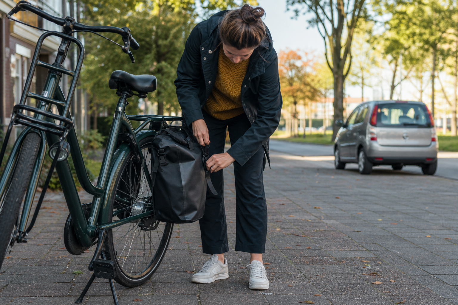 Rustige dagelijkse situatie passend bij een fietstocht kiezen die ook bij tegenwind haalbaar blijft